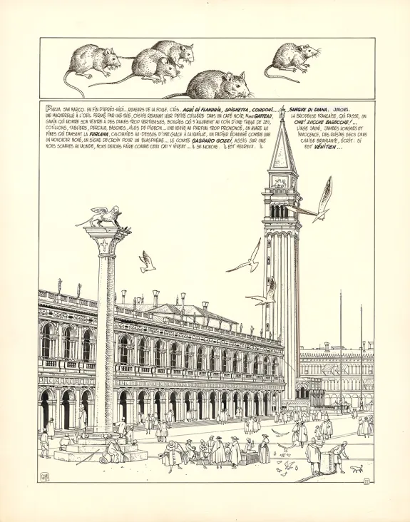 Planche noir et blanc, Giacomo C., La Chute de l'ange (T.2),  Griffo
