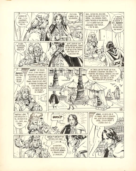 Planche noir et blanc, Giacomo C., La Chute de l'ange (T.2),  Griffo