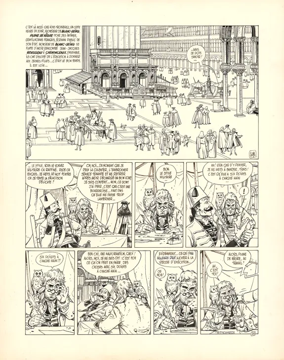 Planche noir et blanc, Giacomo C., La Chute de l'ange (T.2),  Griffo
