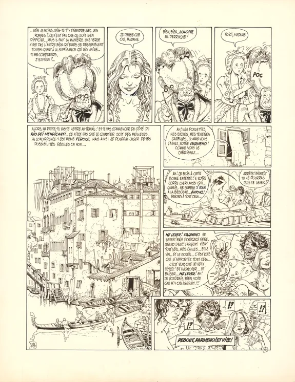Planche noir et blanc, Giacomo C., La Chute de l'ange (T.2),  Griffo