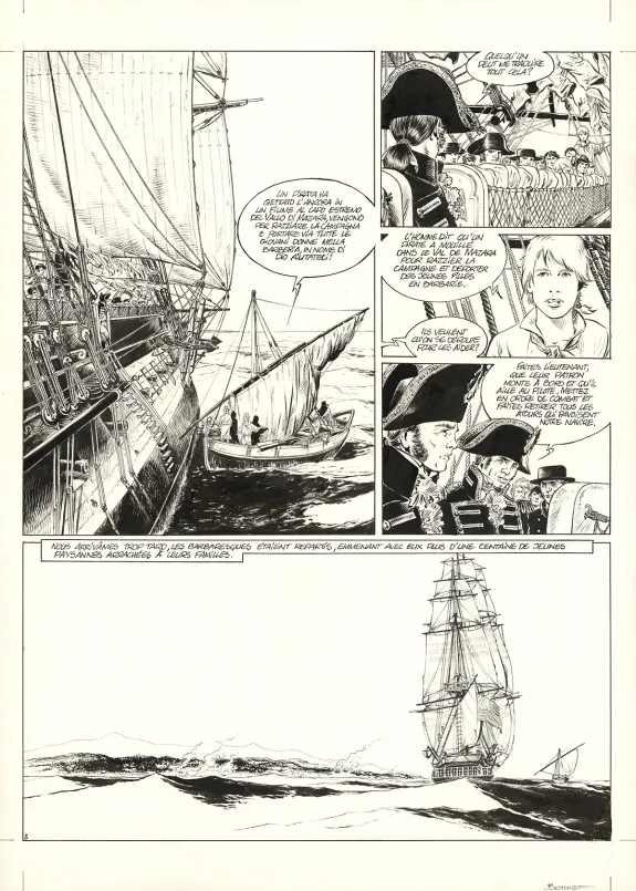 Planche noir et blanc, USS Constitution, Livre III - À terre comme en mer, justice sera faite (T.3), Franck Bonnet
