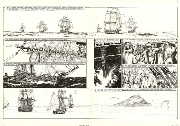 Planche noir et blanc, USS Constitution, Livre I - La Justice à terre est souvent pire qu'en mer (T.1), Franck Bonnet