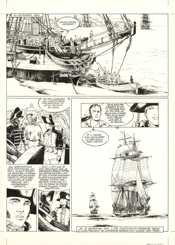 Planche noir et blanc, USS Constitution, Livre III - À terre comme en mer, justice sera faite (T.3), Franck Bonnet