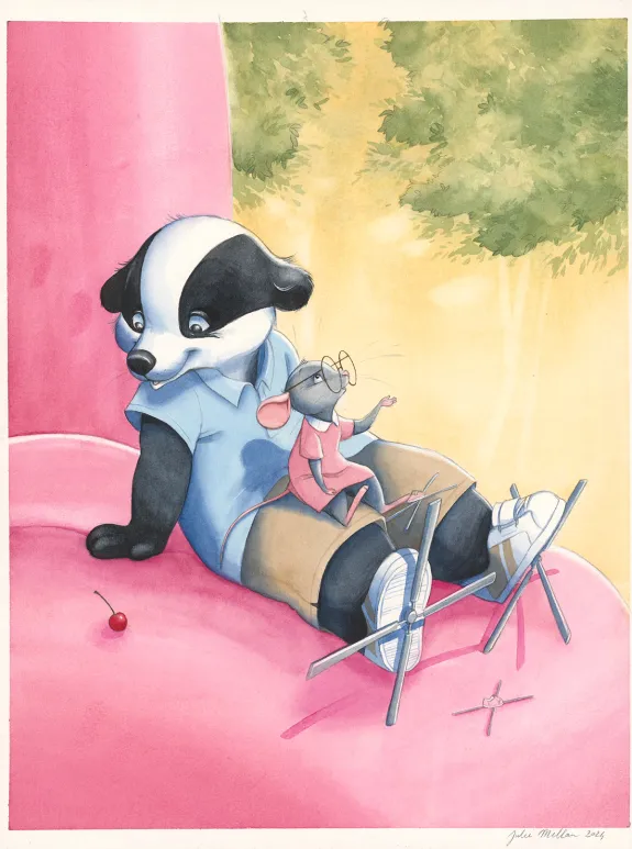 Illustration couleur, Les Géniales inventions de Léonard le renard, Méli-mélo de saison (T.1), Julie Mellan