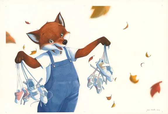 Illustration couleur, Les Géniales inventions de Léonard le renard, Méli-mélo de saison (T.1), Julie Mellan