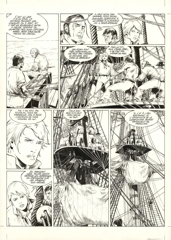 Planche noir et blanc, USS Constitution, Livre III - À terre comme en mer, justice sera faite (T.3), Franck Bonnet