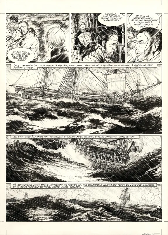 Planche noir et blanc, USS Constitution, Livre III - À terre comme en mer, justice sera faite (T.3), Franck Bonnet