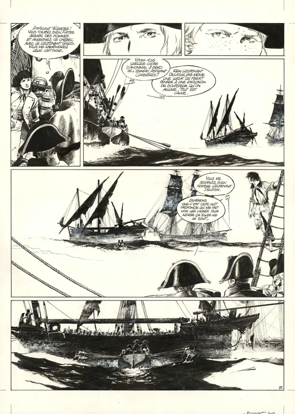 Planche noir et blanc, USS Constitution, Livre I - La Justice à terre est souvent pire qu'en mer (T.1), Franck Bonnet