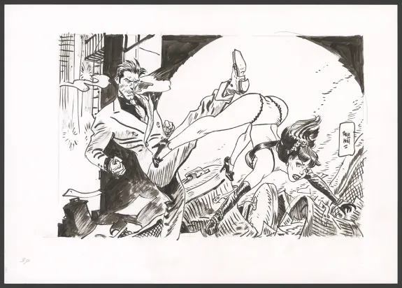 Illustration noir et blanc, Jordi Bernet