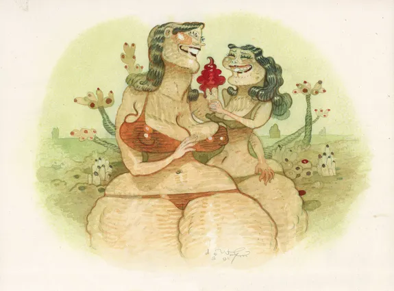 Colored illustration, Pillowy, the Art of Dave Cooper, Dave Cooper