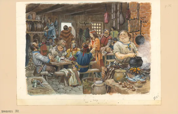 Illustration couleur, La Vie privée des Hommes, Au Temps des Royaumes barbares (T.14), Pierre Joubert