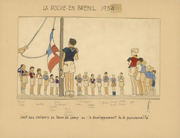 Illustration couleur, Du temps que j'étais "Boiscout", Pierre Joubert