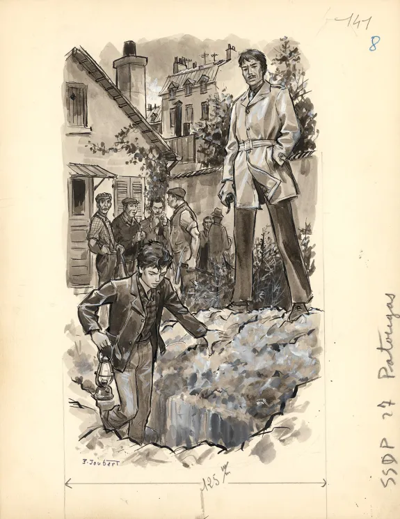Illustration couleur, Les Aventures du Chat-Tigre, Pas de Chewing-gum pour Pataugas (T.4), Pierre Joubert