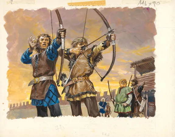 Colored illustration, La Vie privée des Hommes, Au Temps des Vikings (T.15), Pierre Joubert