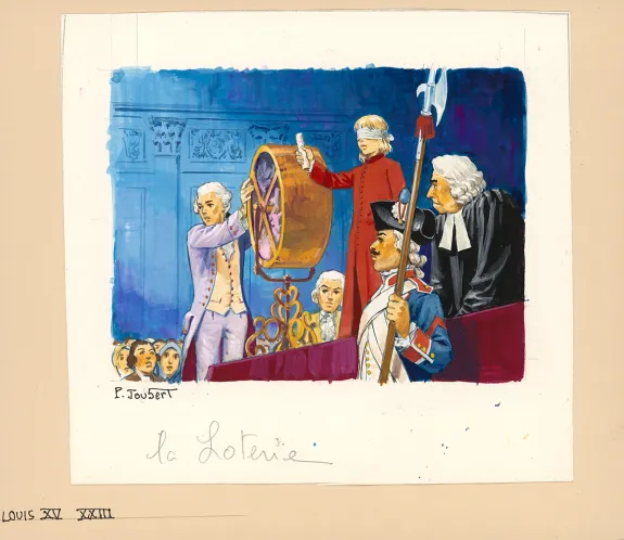 Illustration couleur, La Vie privée des Hommes, Au temps de Louis XV et des guerres en dentelle... (T.24), Pierre Joubert