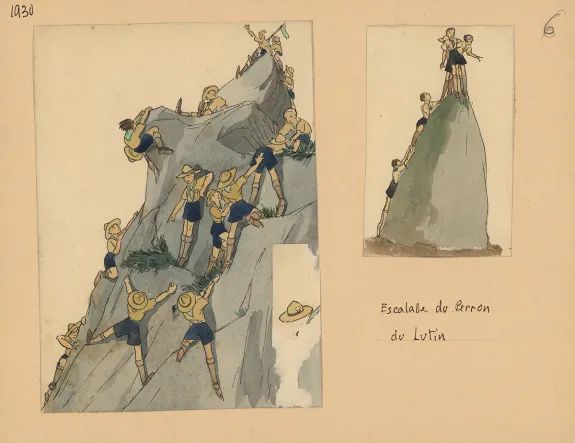 Illustration couleur, Du temps que j'étais "Boiscout", Pierre Joubert