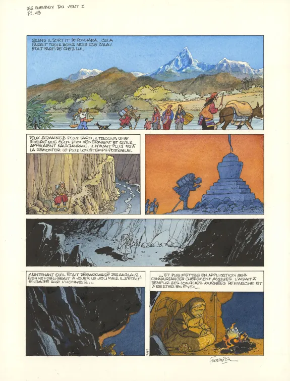 Planche couleur, Les Chevaux du vent, Première partie (T.1), Jean-Claude Fournier