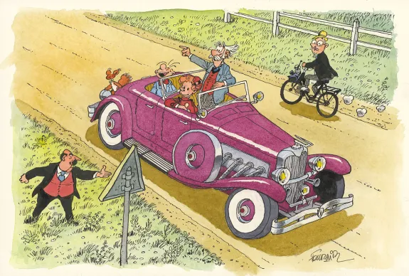 Illustration couleur, Spirou et Fantasio, Jean-Claude Fournier