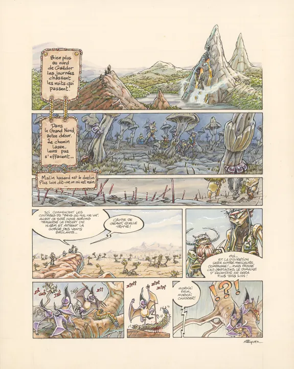Planche couleur, Légendes des Contrées oubliées, La Saison des cendres (T.1), Thierry Ségur