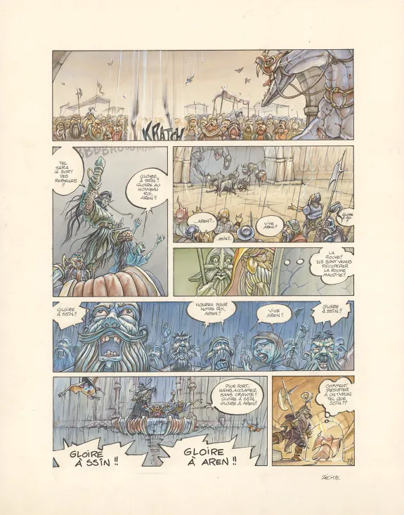 Colored original page, Légendes des Contrées oubliées, Le Sang des rois (T.3), Thierry Ségur