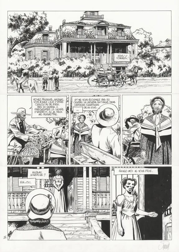 Planche noir et blanc, Louisiana, La Couleur du Sang (T.2), Gontran Toussaint