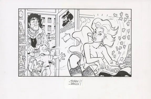 Illustration noir et blanc, Tatiana K., Félix Meynet
