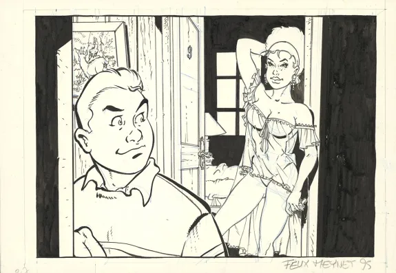 Illustration noir et blanc, Tatiana K., Félix Meynet