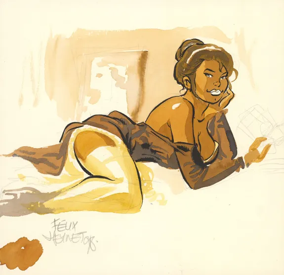 Illustration couleur, Tatiana K., Félix Meynet