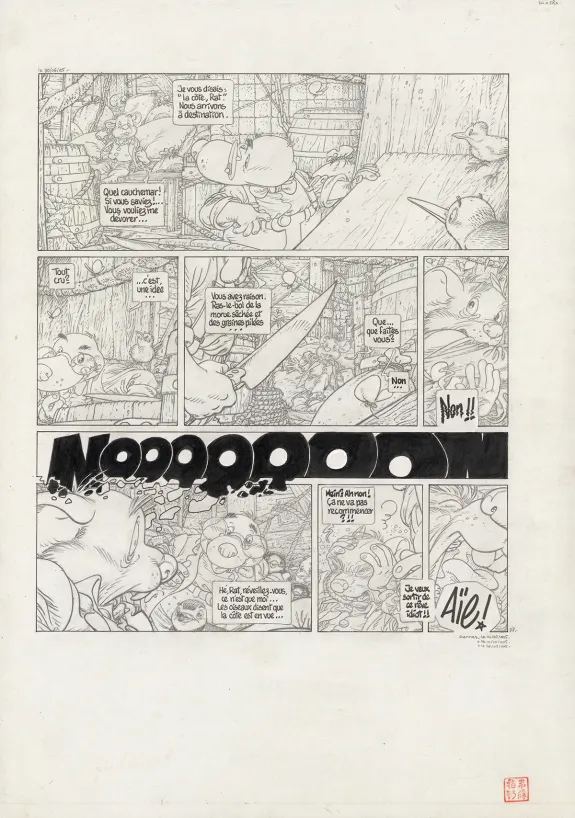 Planche noir et blanc, Le Vent dans les Sables , Étranges Etrangers (T.2), Michel Plessix