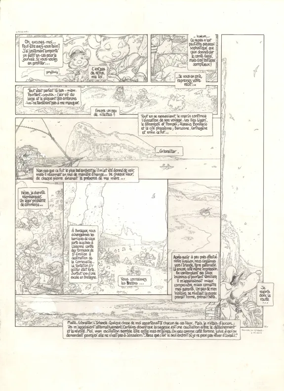 Planche noir et blanc, Le Vent dans les Saules , Le Bois Sauvage (T.1), Michel Plessix