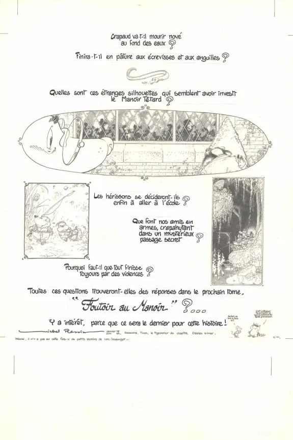 Planche noir et blanc, Le Vent dans les Saules , L'Échappée belle (T.3), Michel Plessix