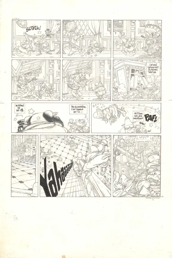 Planche noir et blanc, Le Vent dans les Sables , Le Chant des dunes (T.4), Michel Plessix