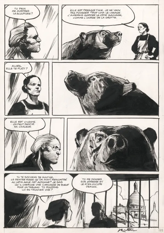 Planche noir et blanc, La Dernière Reine, Jean-Marc Rochette