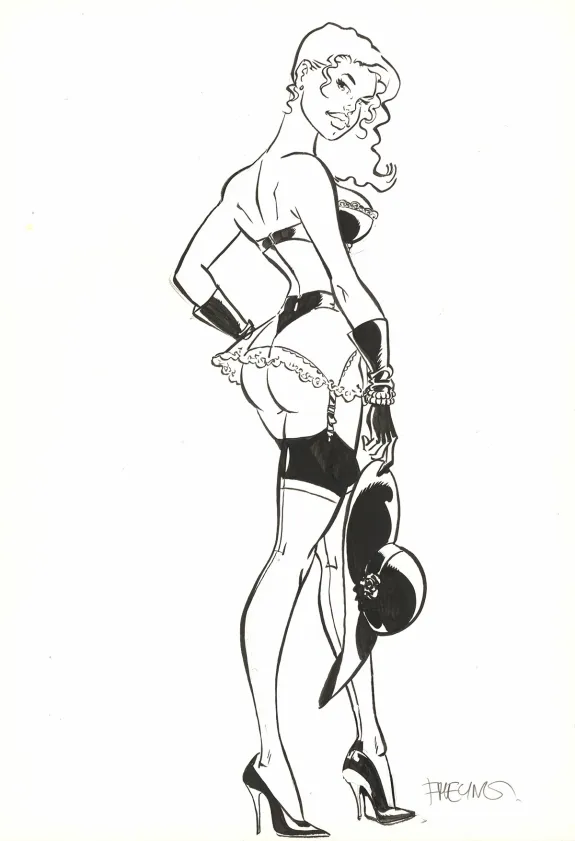 Illustration noir et blanc, Tatiana K., Félix Meynet