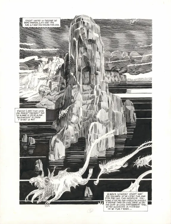Planche noir et blanc, Les Travailleurs de la mer, Michel Durand