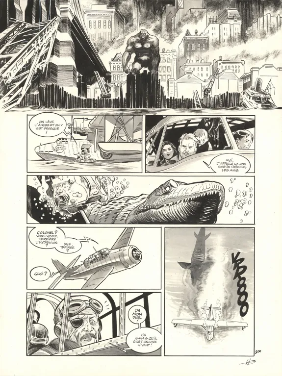 Planche noir et blanc, The Kong Crew, Central Dark (T.3), Eric Herenguel