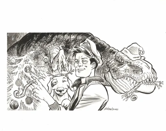 Illustration noir et blanc, The Kong Crew, Eric Herenguel