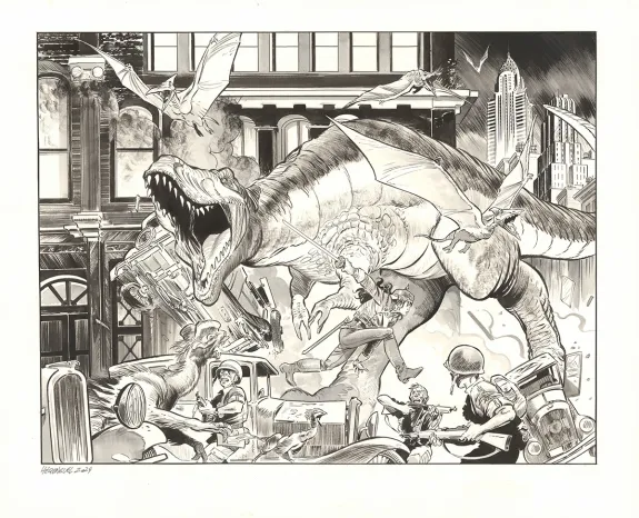 Illustration noir et blanc, The Kong Crew, Eric Herenguel