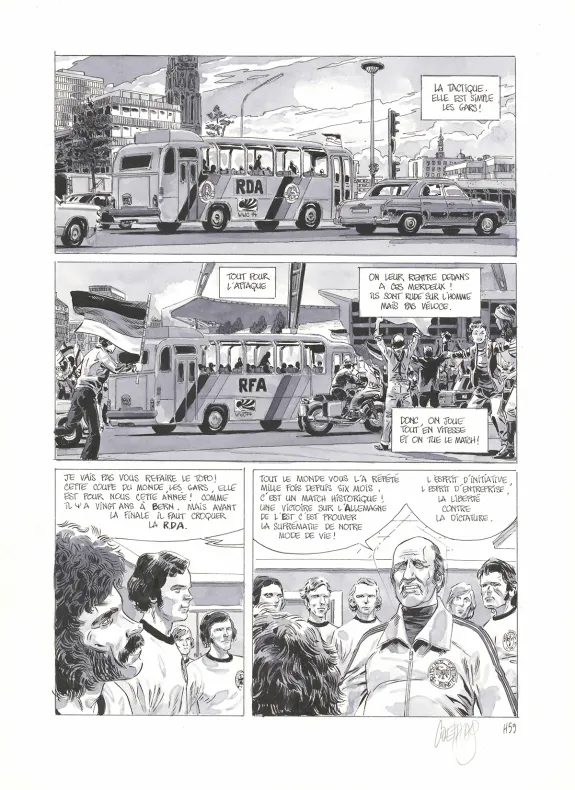Planche noir et blanc, La Patrie des frères Werner, Sébastien Goethals