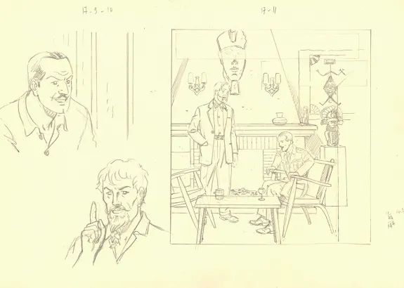 Crayonné, Blake et Mortimer, Signé Olrik (T.30), André Juillard