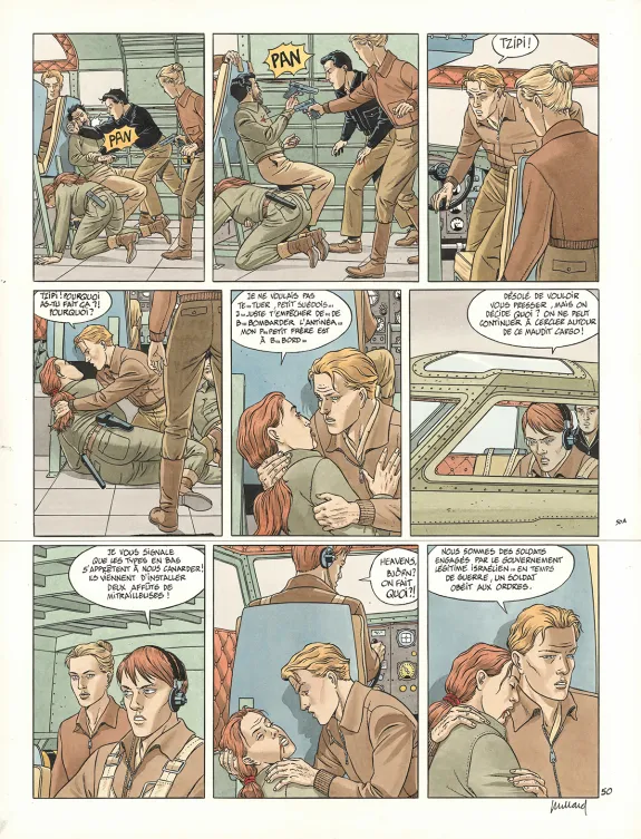 Colored original page, Mezek, André Juillard