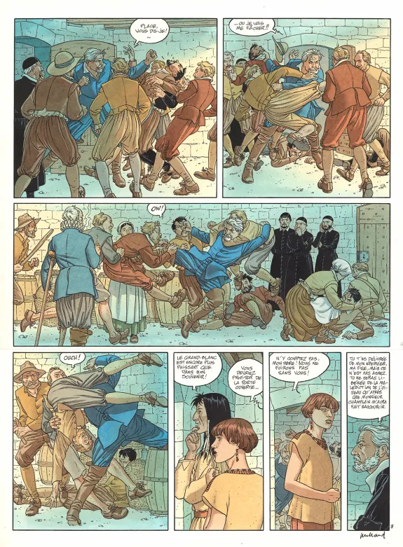 Colored original page, Plume aux Vents, Ni Dieu ni Diable (T.4), André Juillard