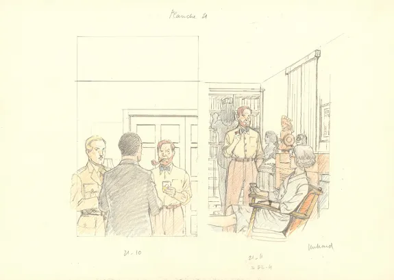 Colored illustration, Blake et Mortimer, André Juillard