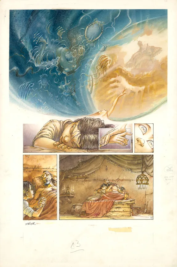 Colored original page, Le Roi des méduses, Thierry Ségur