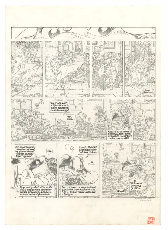 Planche noir et blanc, Le Vent dans les Sables , Du Souk dans la Casbah (T.5), Michel Plessix