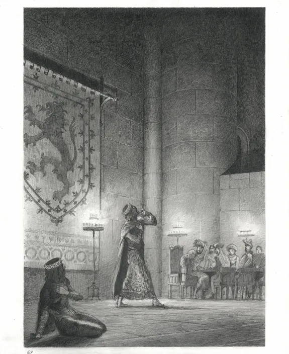 Black and white original page, Macbeth, Paul & Gaëtan Brizzi