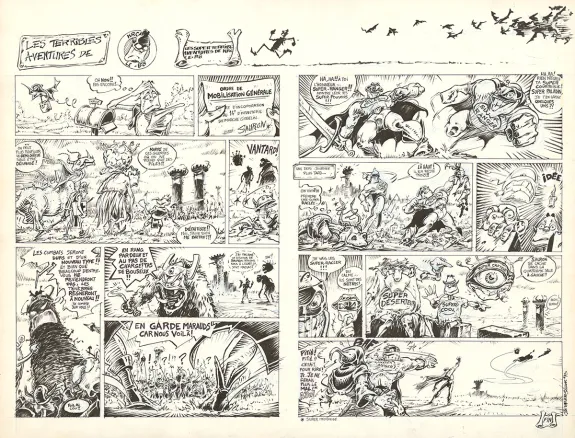Planche noir et blanc, Kroc le bô, Kroc le bô, Thierry Ségur