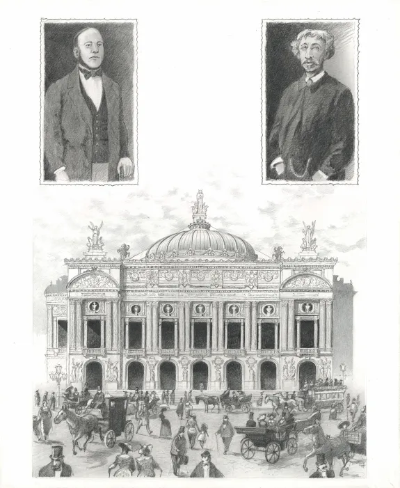 Planche noir et blanc, Le Fantôme de l'Opéra , Paul & Gaëtan Brizzi