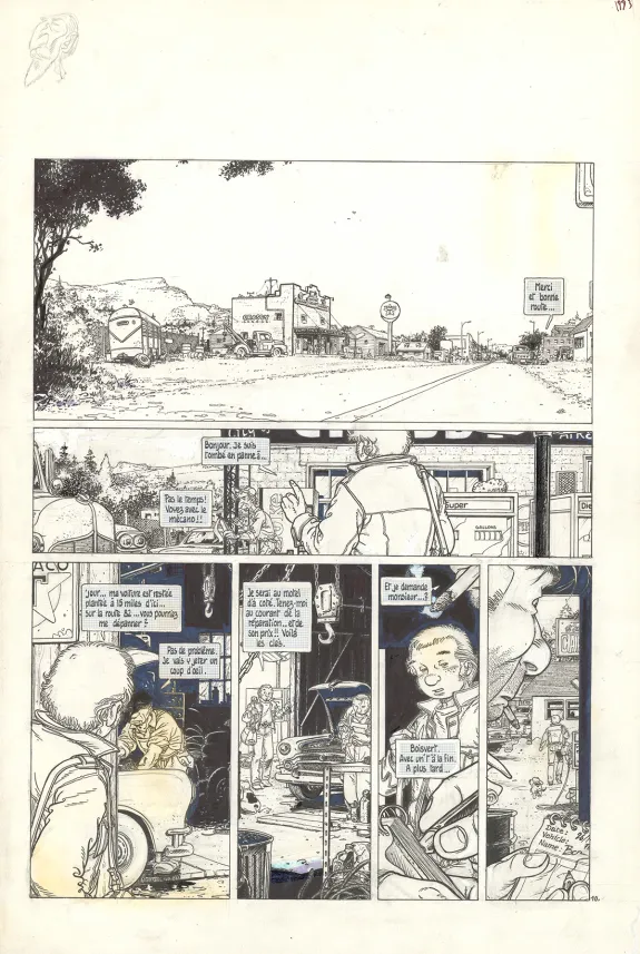 Black and white original page, Julien Boisvert , Charles (T.4), Michel Plessix