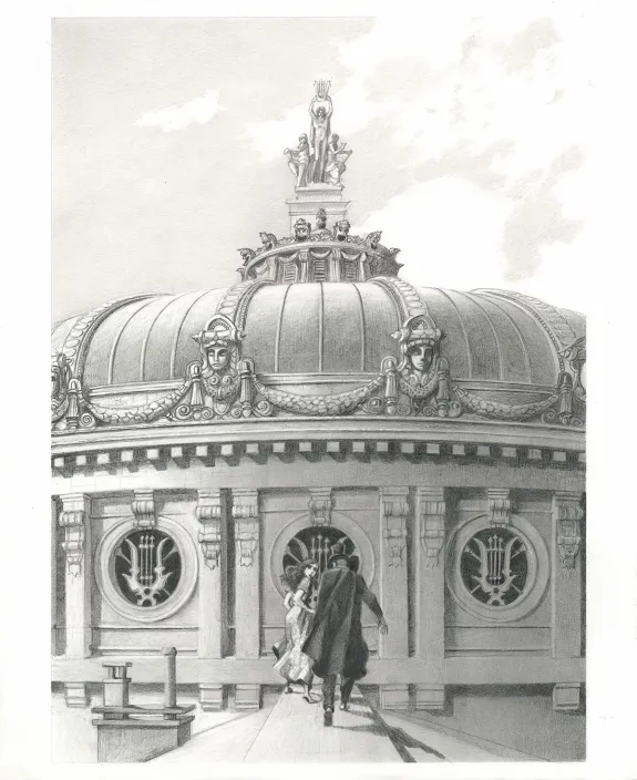 Planche noir et blanc, Le Fantôme de l'Opéra , Paul & Gaëtan Brizzi